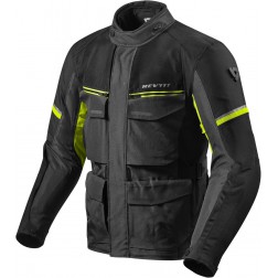 REV'IT OUTBACK 3 BLACK NEON YELLOW GIACCA