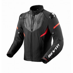 REV'IT HYPERSPEED 2 H2O BLACK NEON RED GIACCA