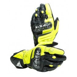 DAINESE CARBON 3 LONG BLACK/FLUO-YELLOW/WHITE GUANTI PELLE